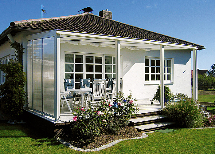Modell Exklusiv Gre 4 mit Seitenwand links und Schattier-Set - Sonderanfertigung