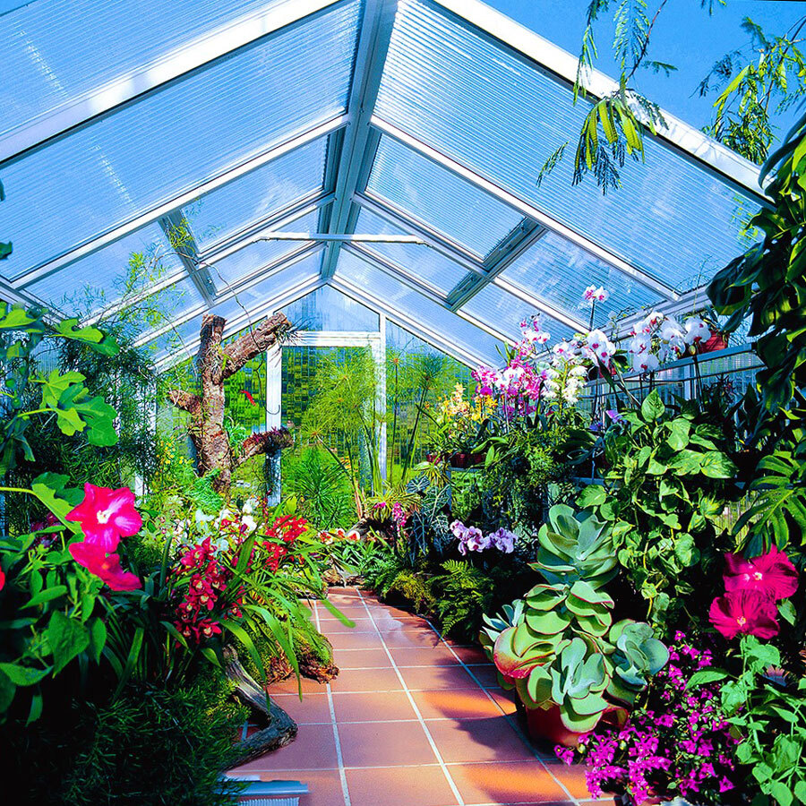 Gewchshaus Plantarium in voller Blte