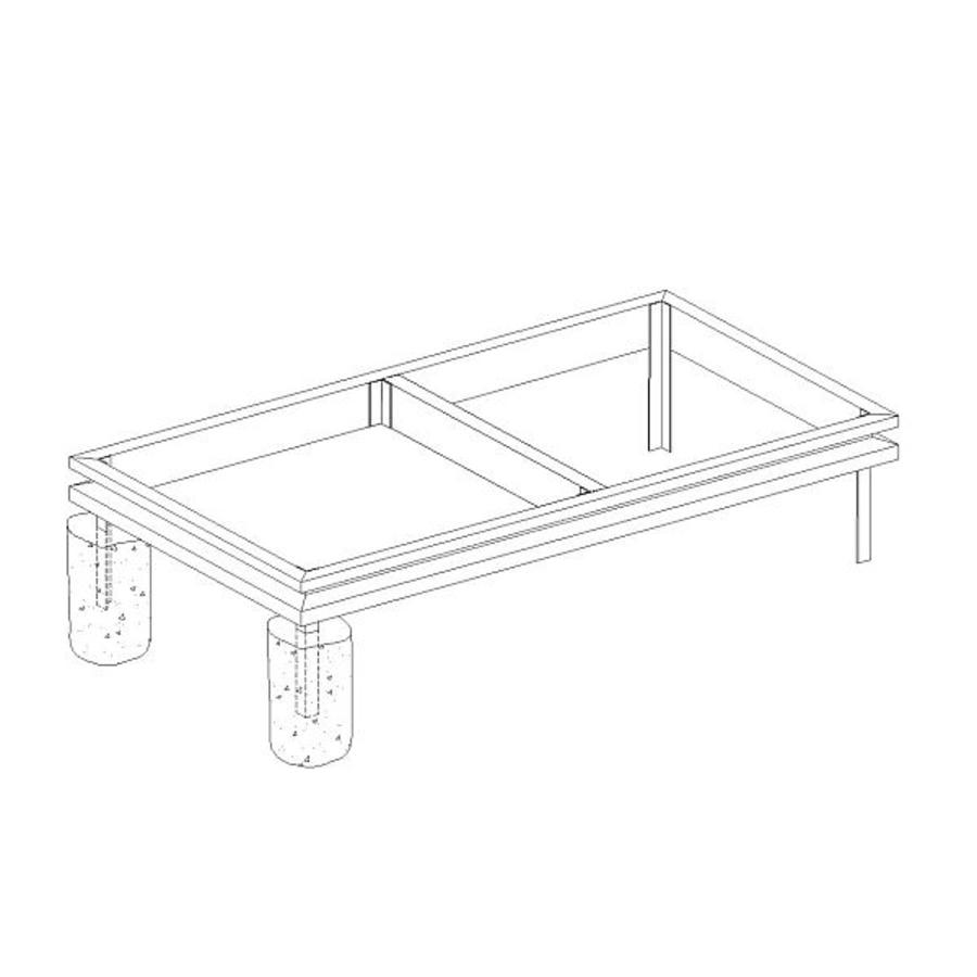 Aluminiumfundament fr Zwischenwand Modell A