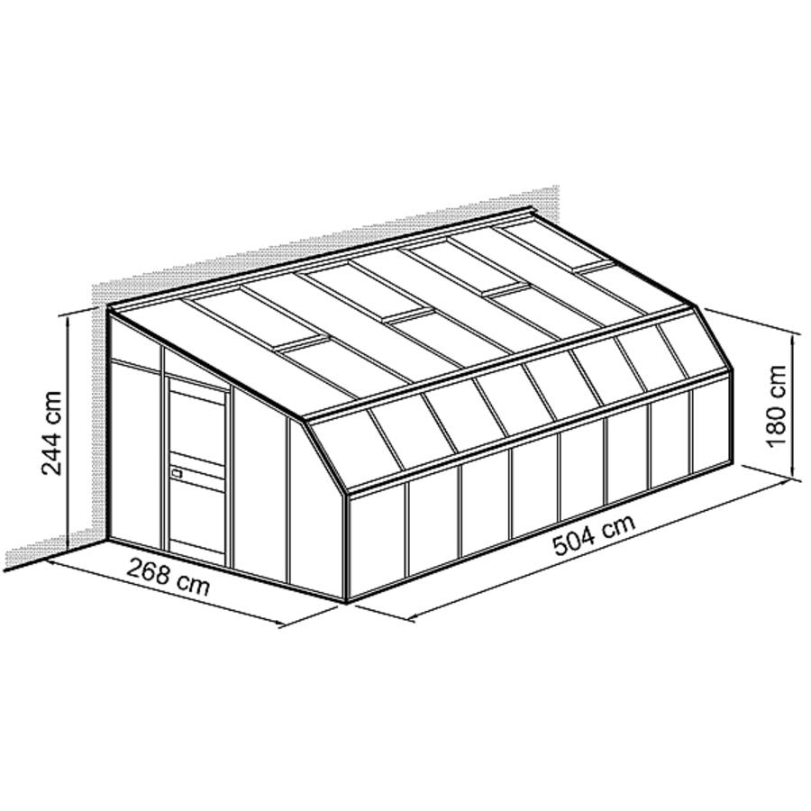 Anlehnhaus Typ Allgu Modell W2  268 x 504 cm