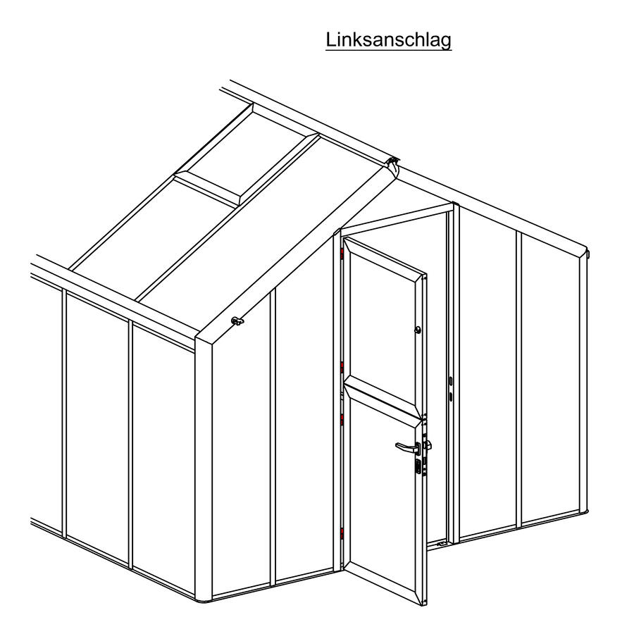Aufpreis fr Tr mit Linksanschlag Typ Solanum PRO - einflgelige Tr