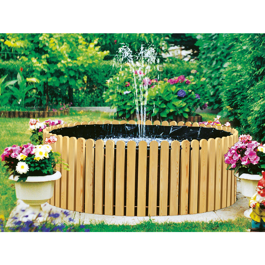 Hochteich Ø 100 cm, Höhe 44 cm Hochteiche aus Lärchenholz Hochbeete