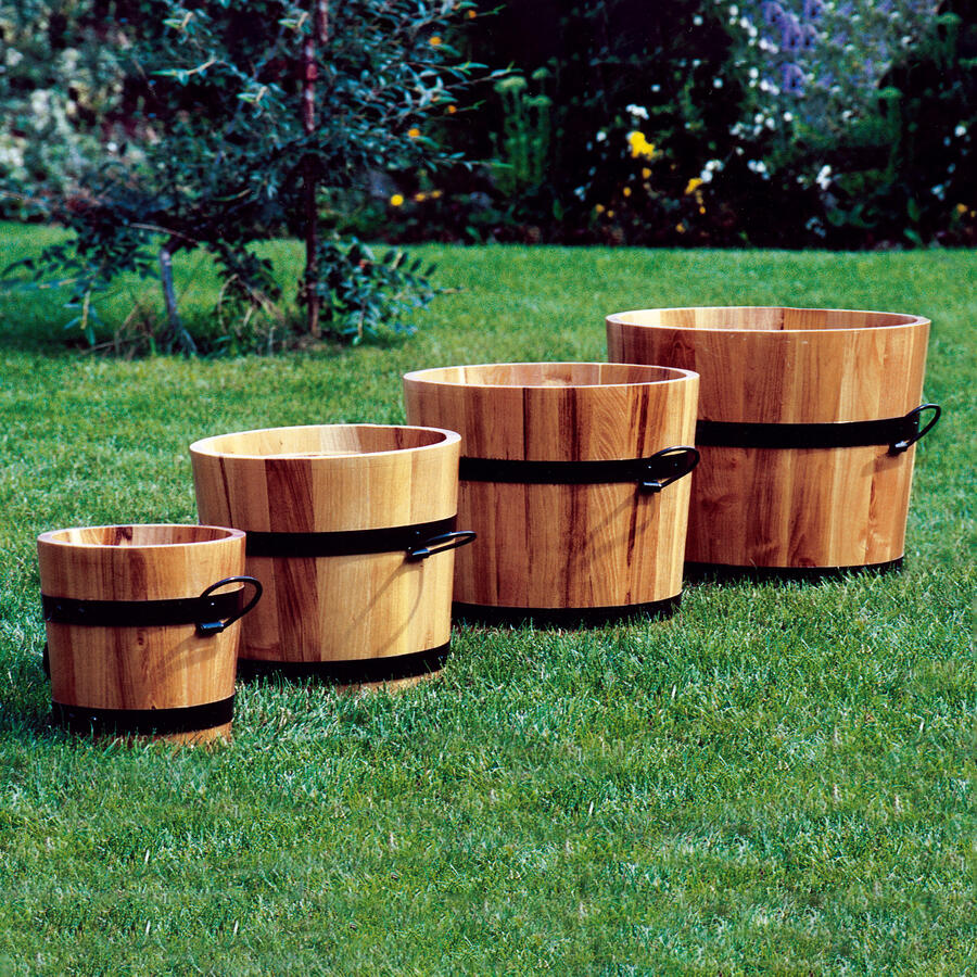 Pflanzkübel aus Robinienholz Pflanzgefäße Pflanzgefäße und Rankhilfen