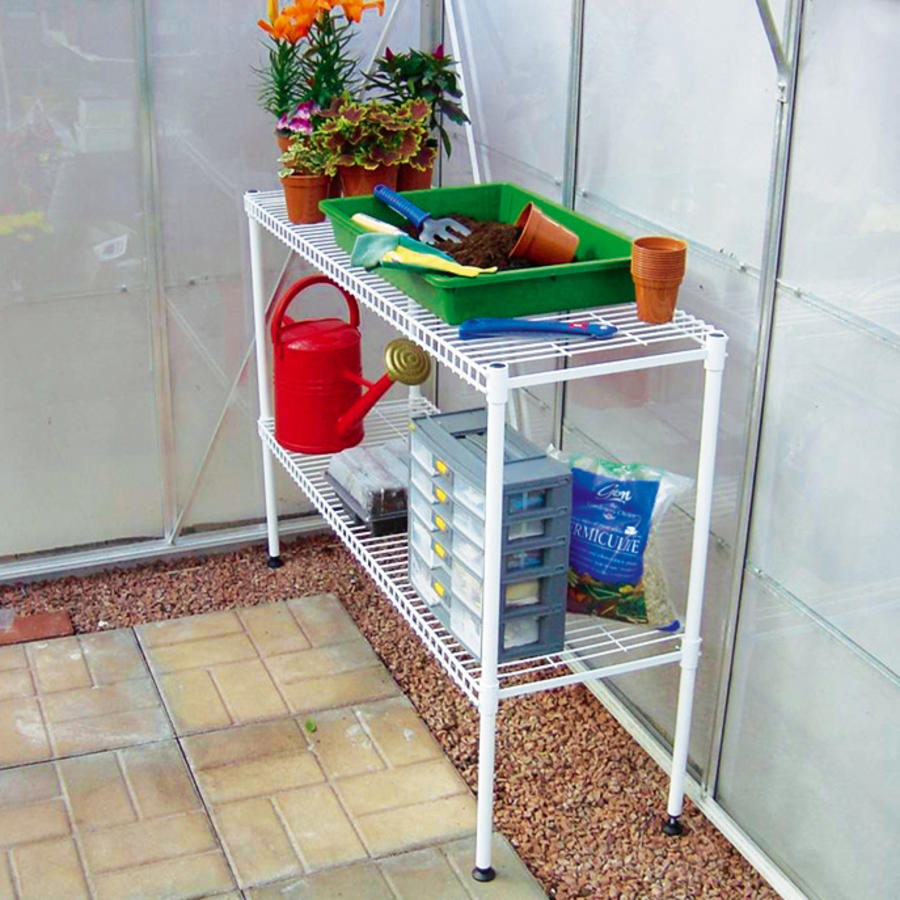 Regaltisch 122 x 33 x 84 cm weiß Typ Allgäu Tische und Regale