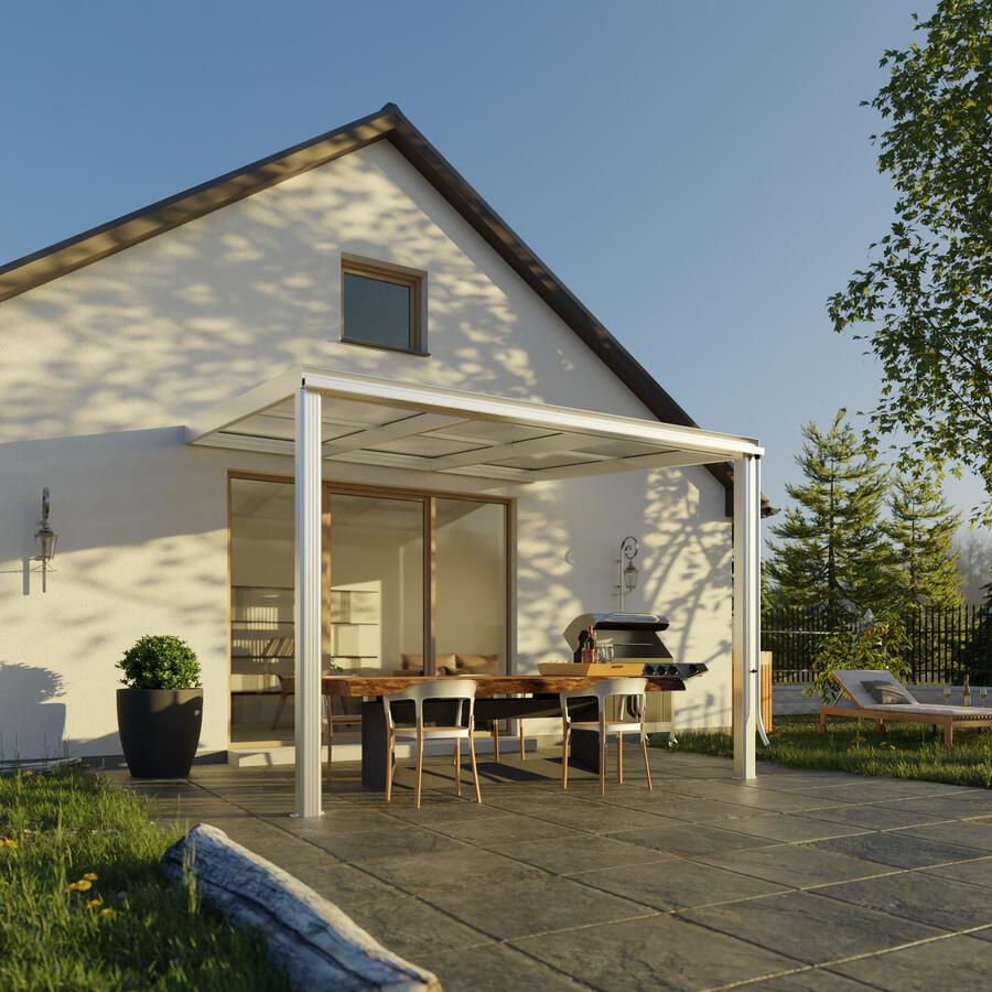 Terrassen-berdachung Exklusiv  Gre 1  Tiefe 271 cm,  Lnge 307 cm