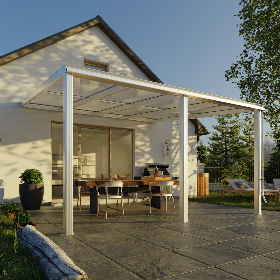 Terrassen-berdachung Exklusiv  Gre 10 Tiefe  371 cm, Lnge 407 cm