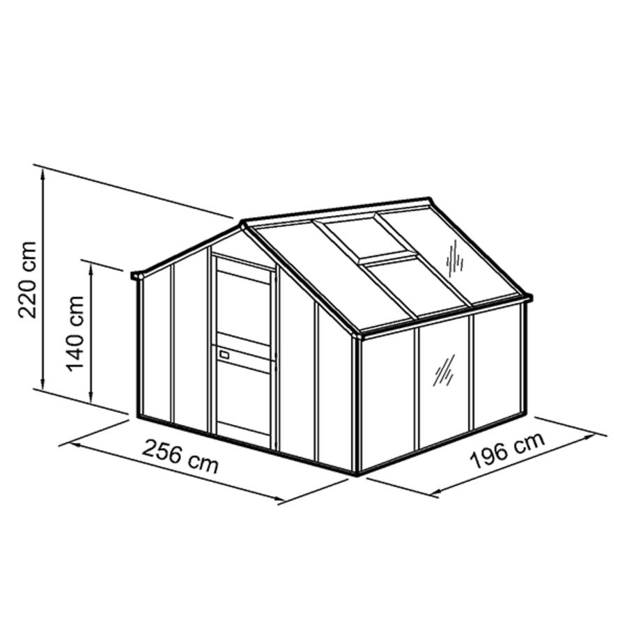 Gewchshaus Typ Allgu Modell A5  256 x 196 cm