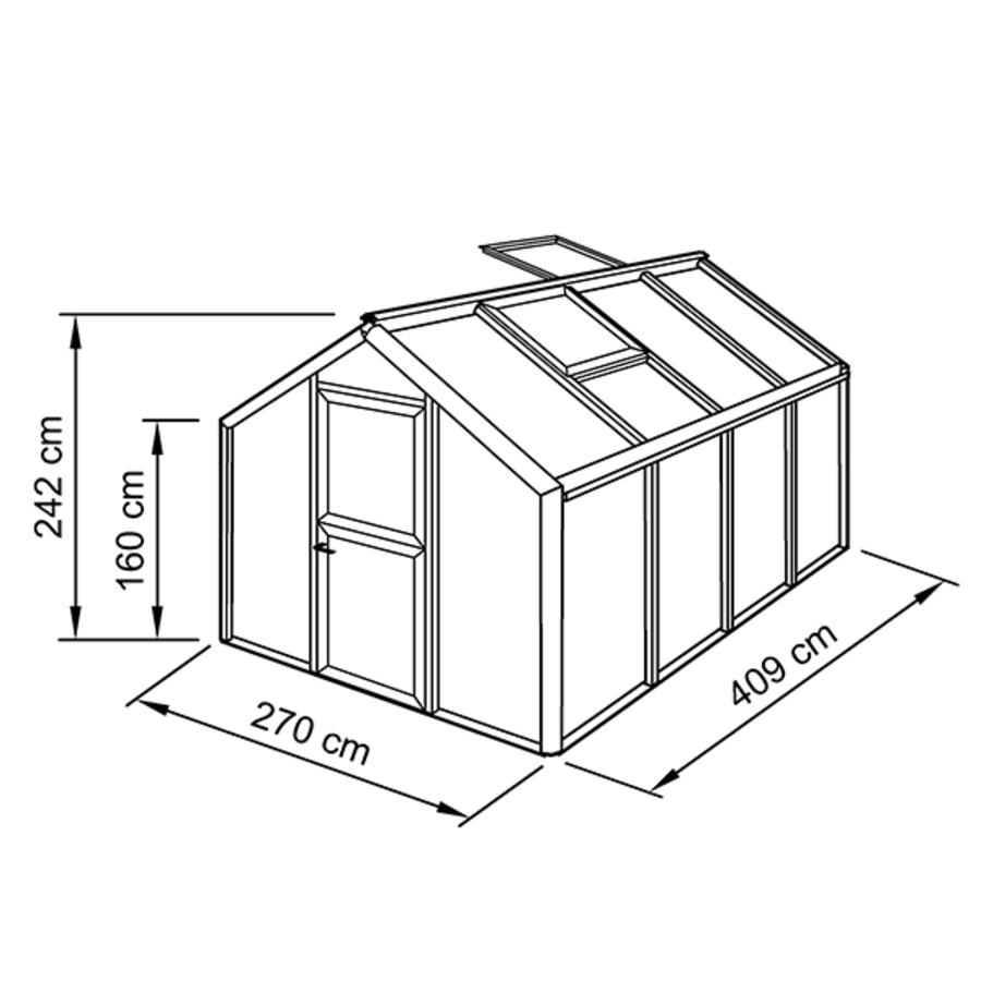 Gewchshaus Typ Allplanta Modell Classic ALP2  270 x 409 cm