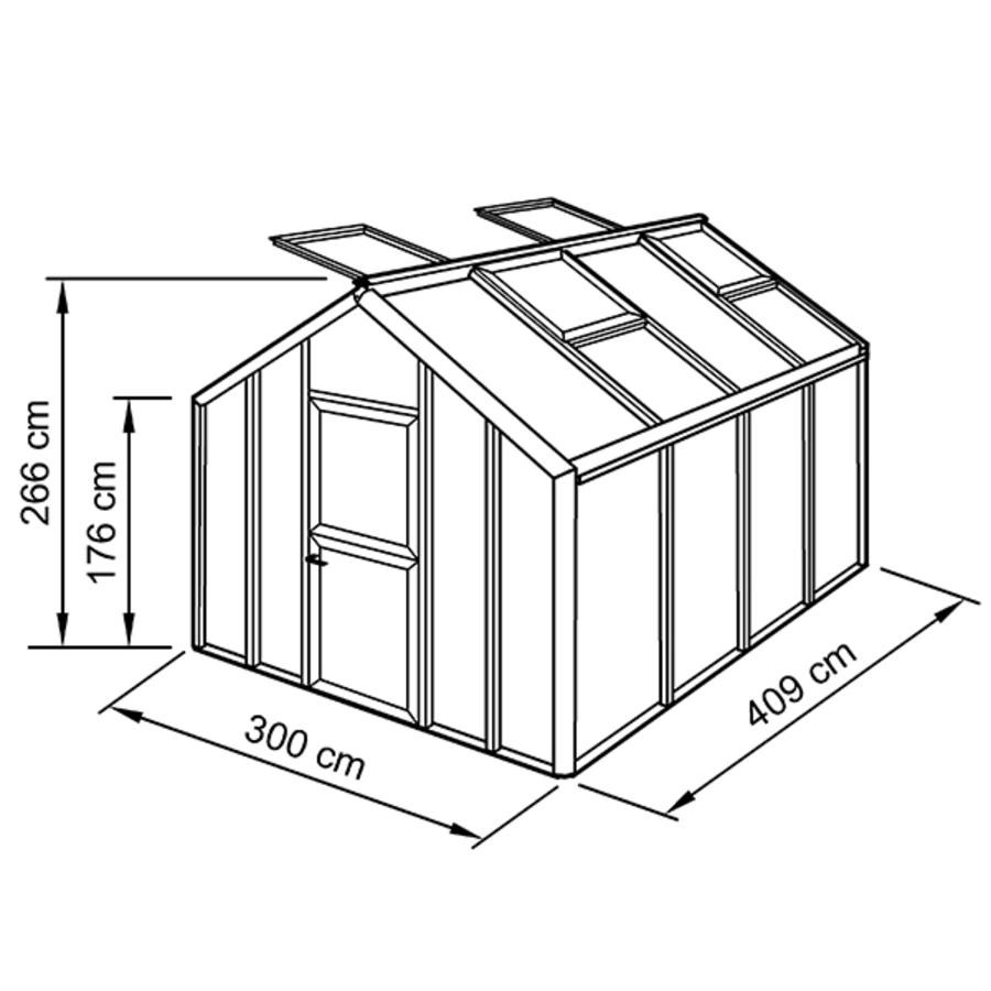 Gewchshaus Typ Allplanta Modell Classic ALP6  300 x 409 cm