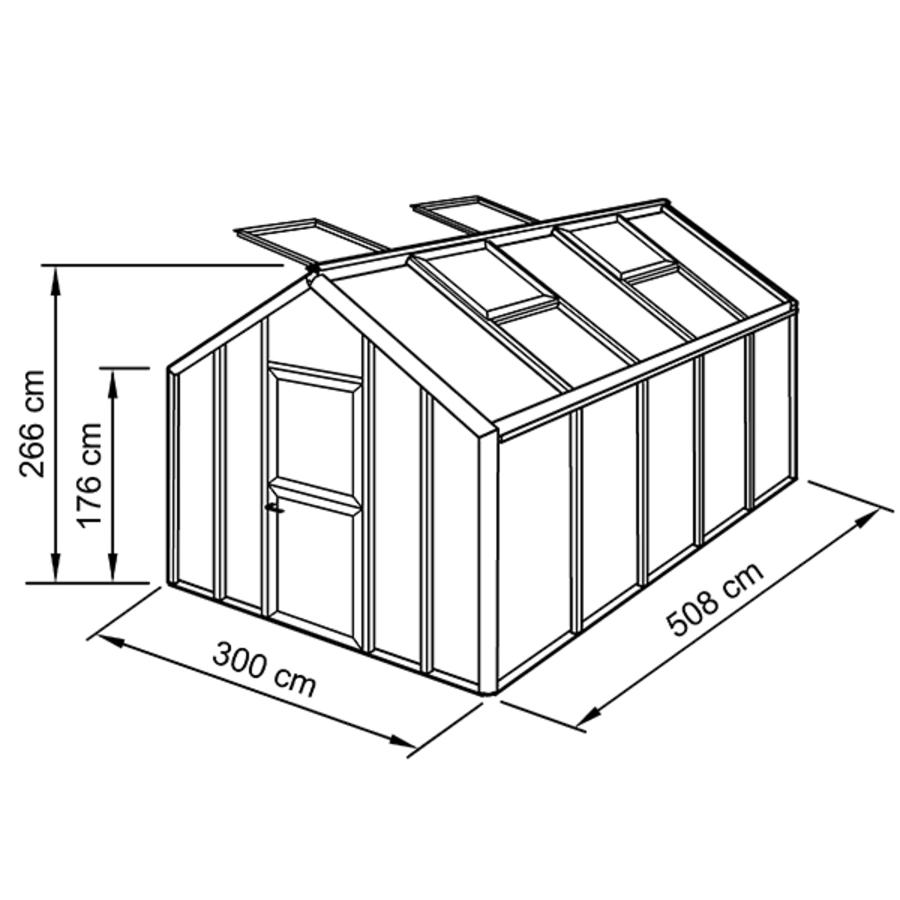 Gewchshaus Typ Allplanta Modell Classic ALP7  300 x 508 cm