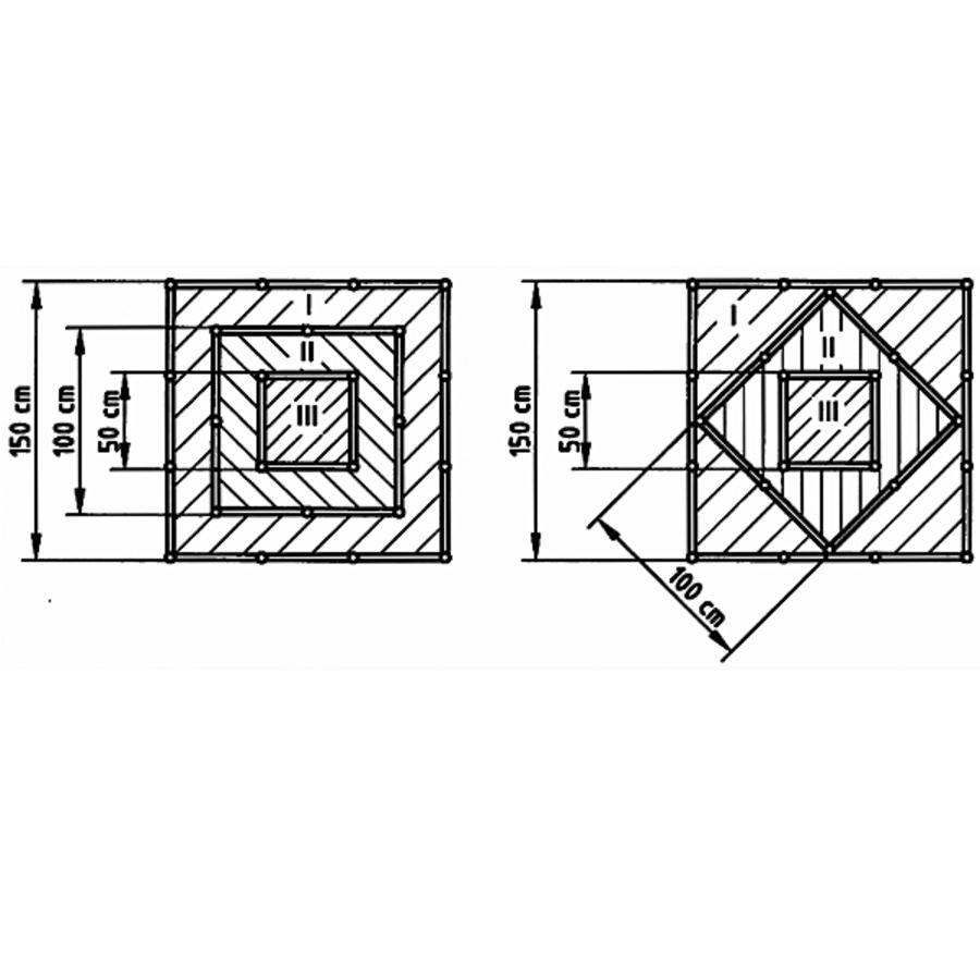 Hochbeet Pyramide Braun 150 x 150 x 75 cm