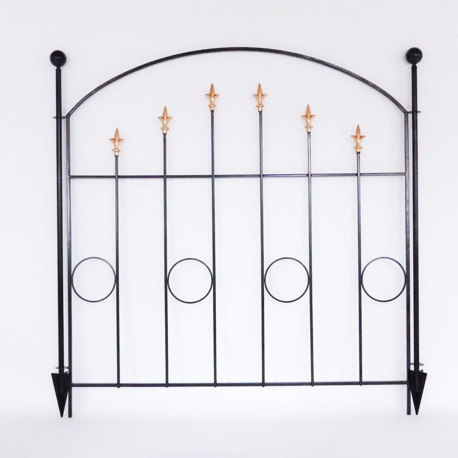 Metallzaun mit Stabpfosten  3er-Set