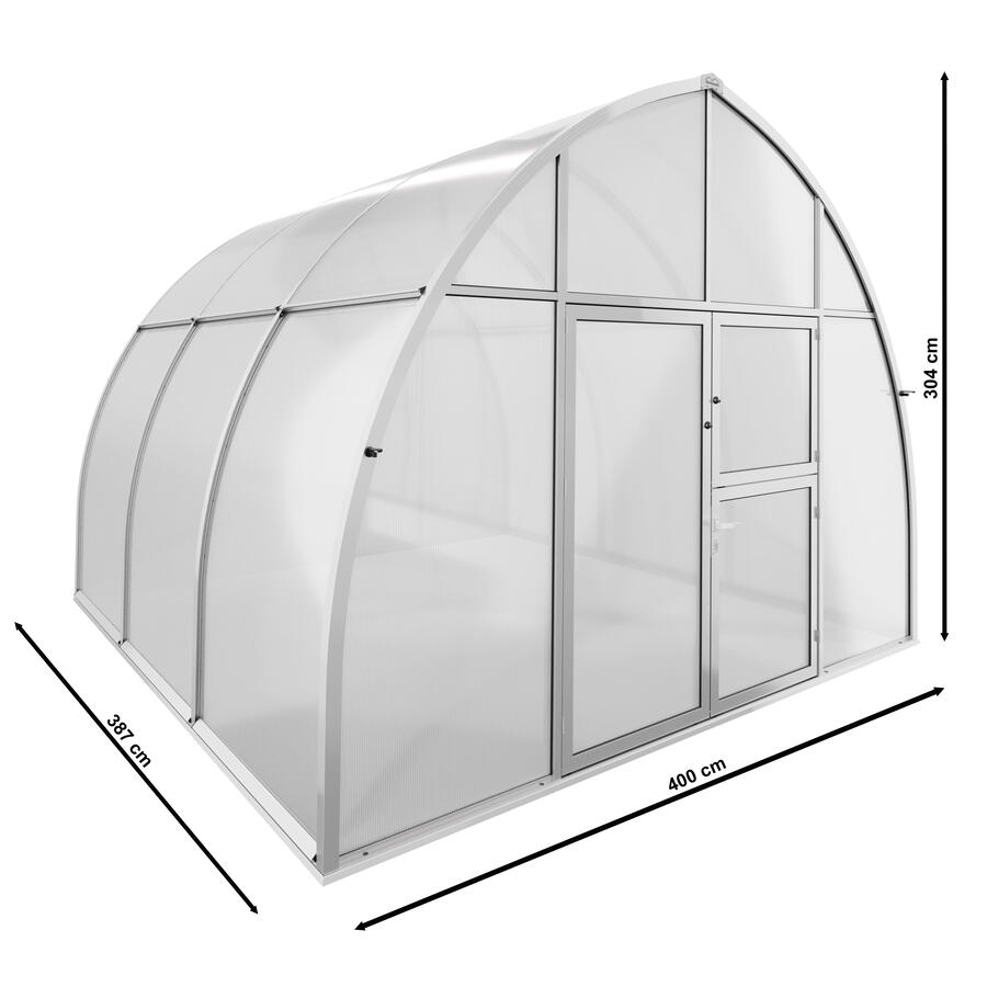 Gewchshaus Typ Botanis Modell Classic BOTL33 400 x 387 cm