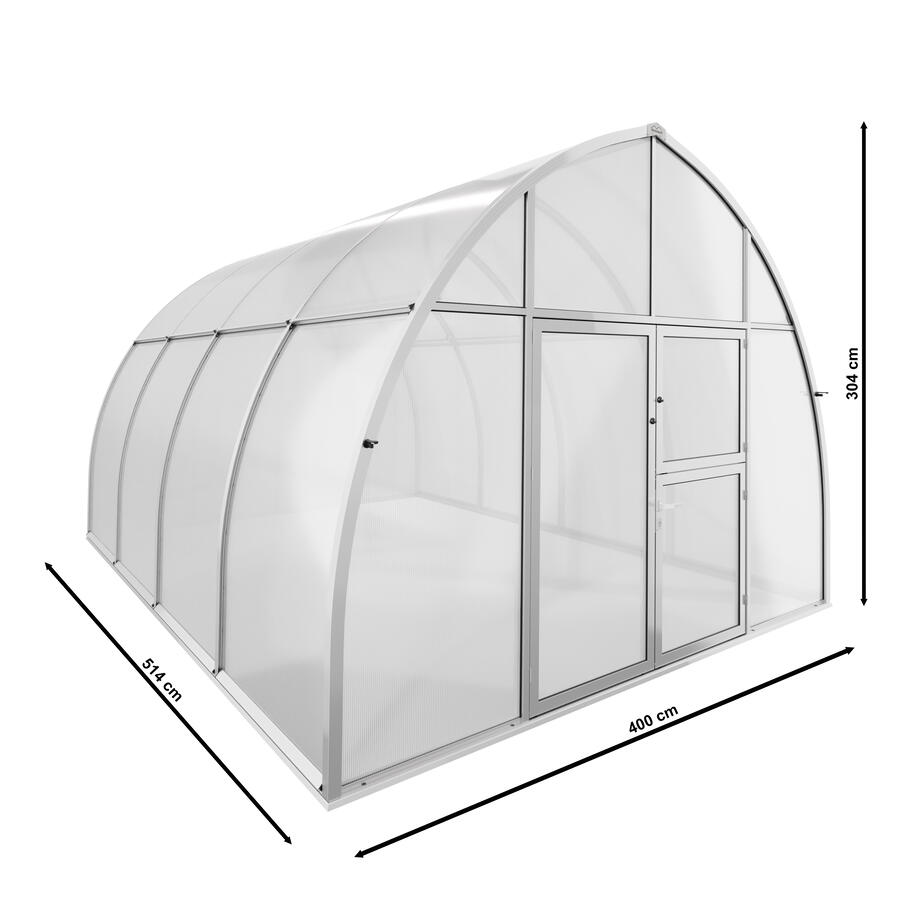 Gewchshaus Typ Botanis Modell Classic BOTL34 400 x 514 cm