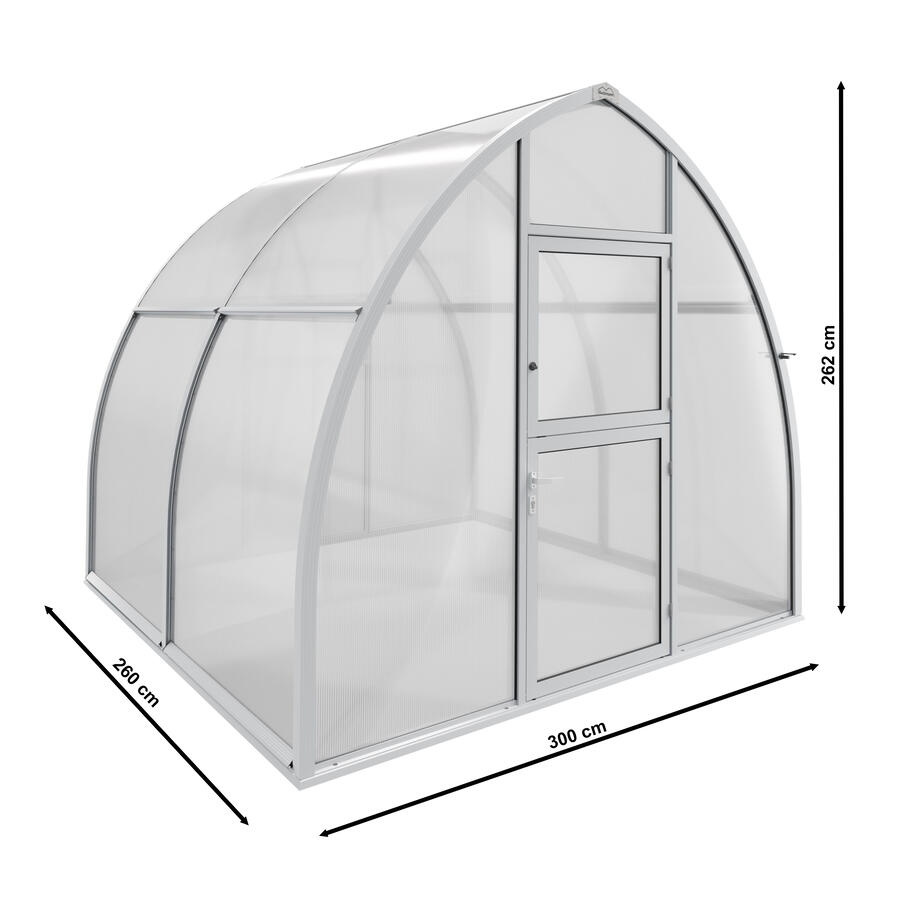 Gewchshaus Typ Botanis Modell Classic BOTM22 300 x 260 cm
