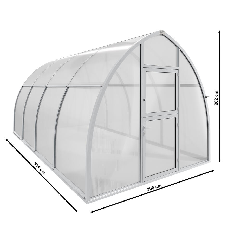 Gewchshaus Typ Botanis Modell Classic BOTM24 300 x 514 cm