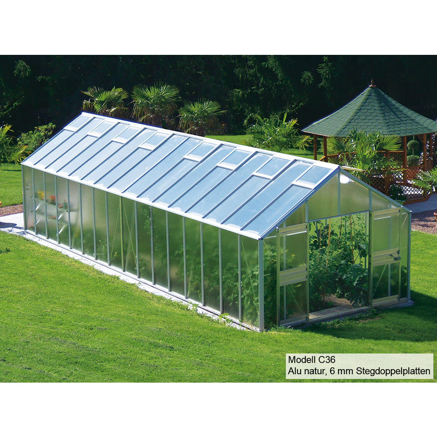 Gewchshaus Typ Allgu Modell C36  359 x 1000 cm