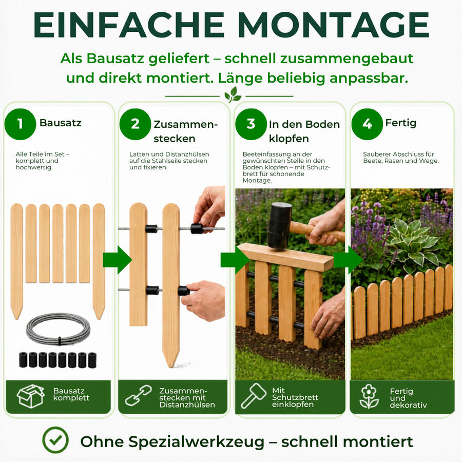 Beeteinfassung aus L�rchenholz