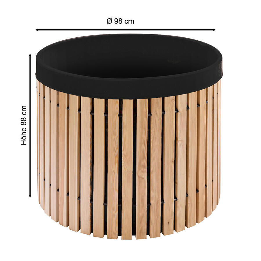 Beckmann-Regenfass 600 Liter aus L�rchenholz mit schwarzer Folie