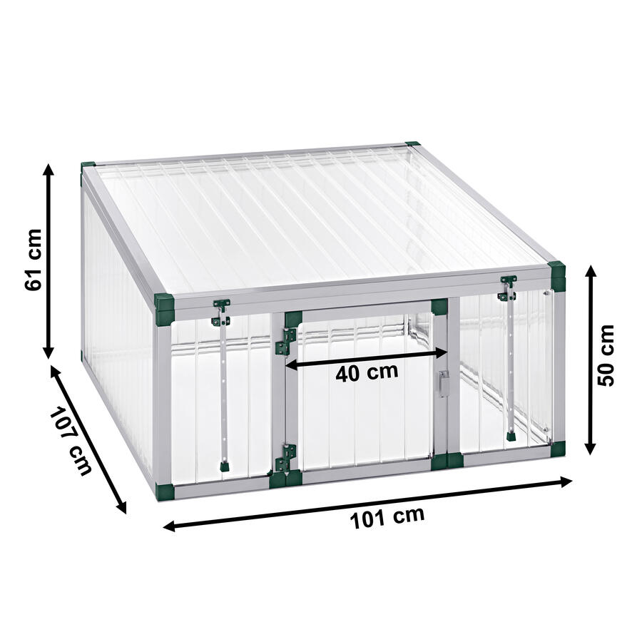 Schildkrten-Haus mit Tr Gre 1: 101 x 107 cm PLEXIGLAS &reg;  Alltop
