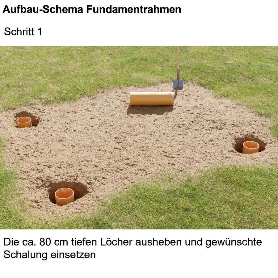 Fundamentrahmen fr Gewchshaus Modell S100