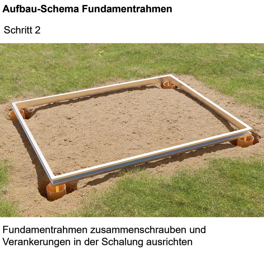 Fundamentrahmen fr Gewchshaus Modell SOLM26