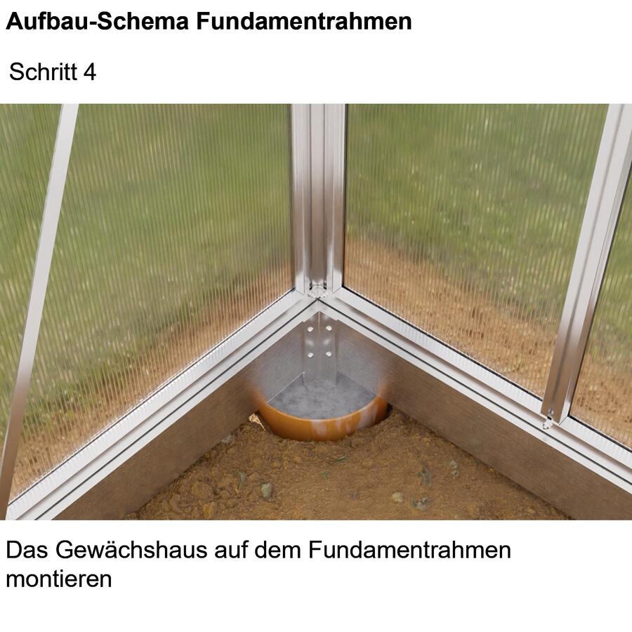 Fundamentrahmen fr Gewchshaus Modell ALP1