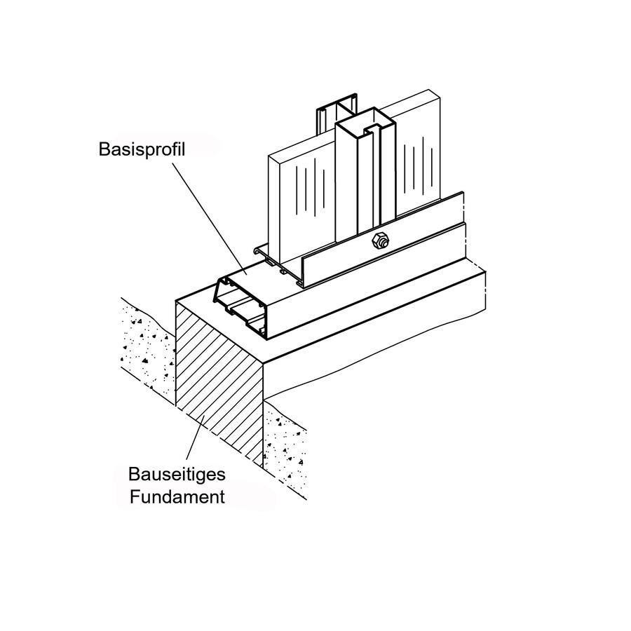 Basisprofilprofil fr Gewchshaus Modell ALP2