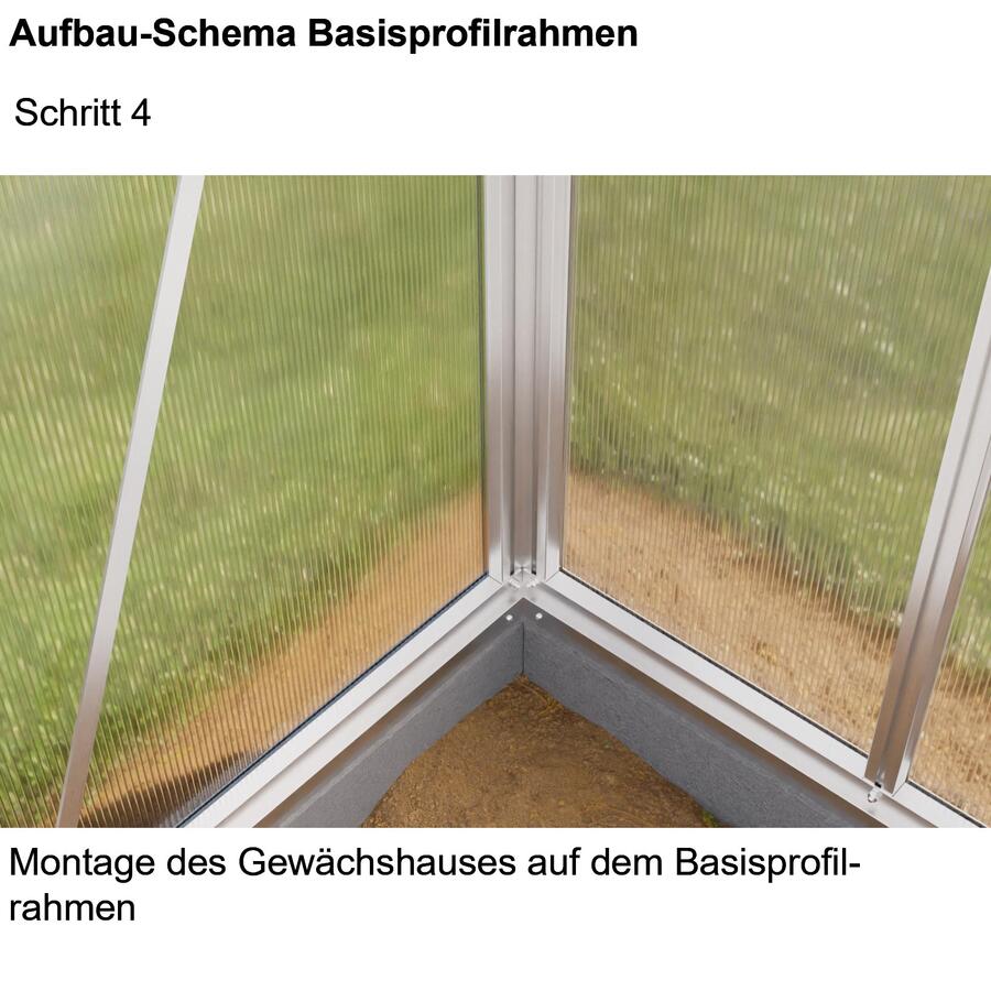 Basisprofilrahmen fr Gewchshaus Modell ALP7