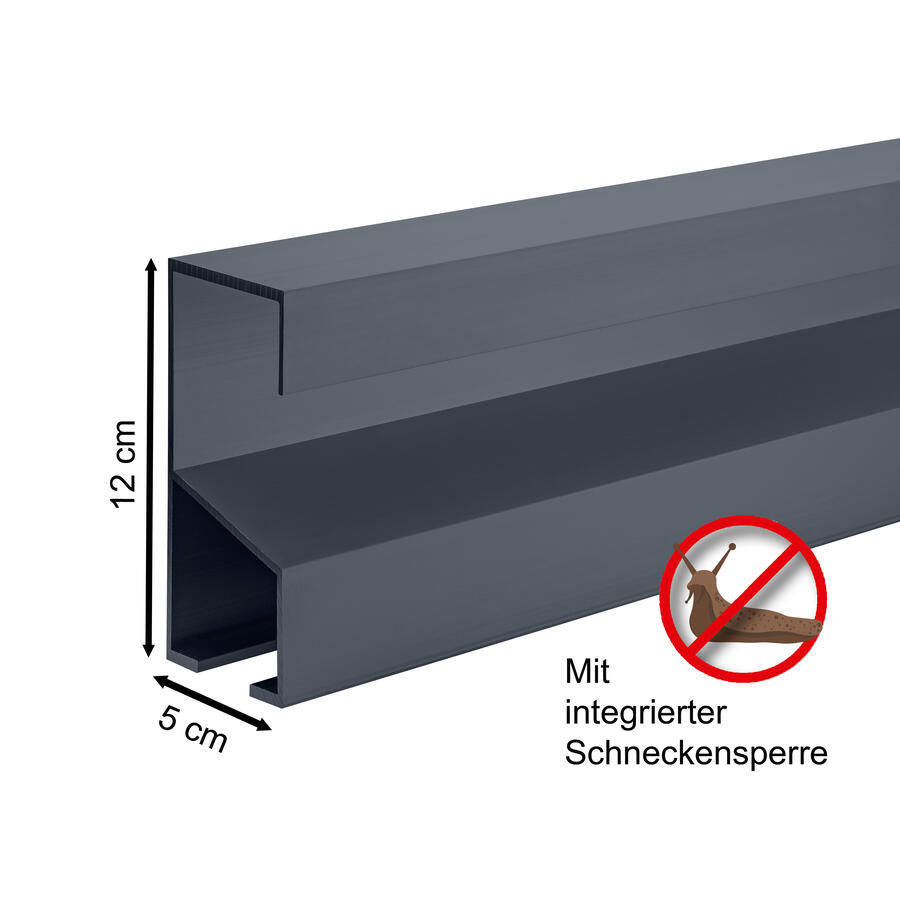 Fundamentrahmen f�r Gew�chshaus Modell SOLH66