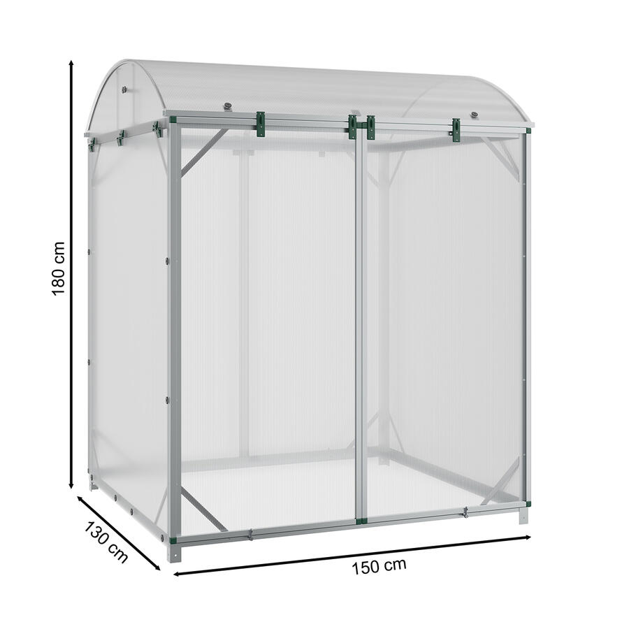 Gewchshaus Typ GB Gre 1  150 x 130 cm