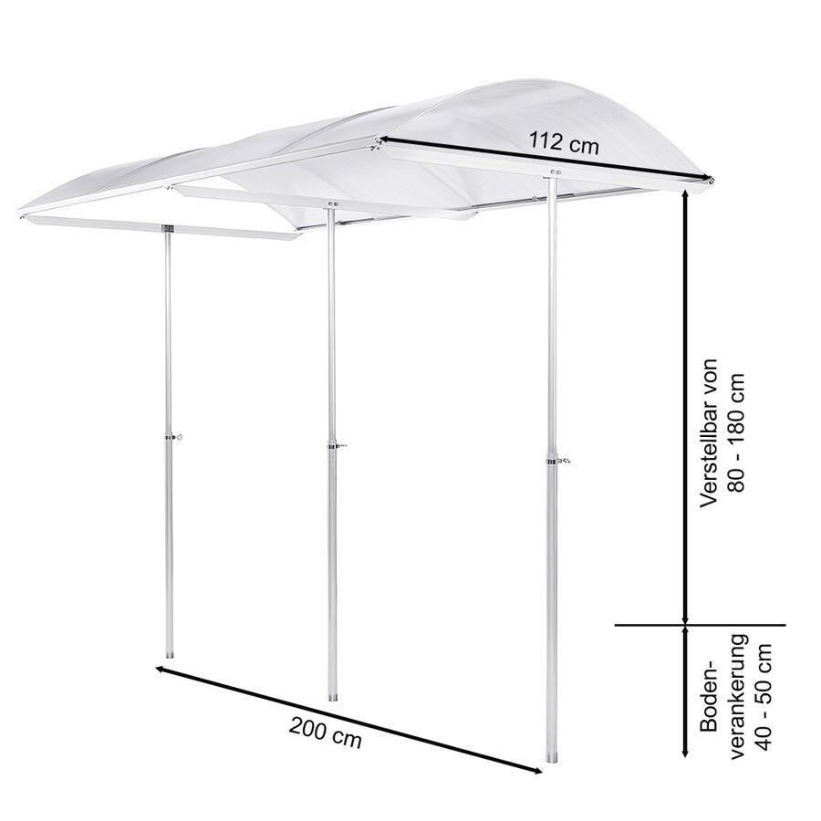 Hochbeet Erntewunder 201 x 91 x 75,5 cm mit Schutzdach f�r Pflanzen PSN2