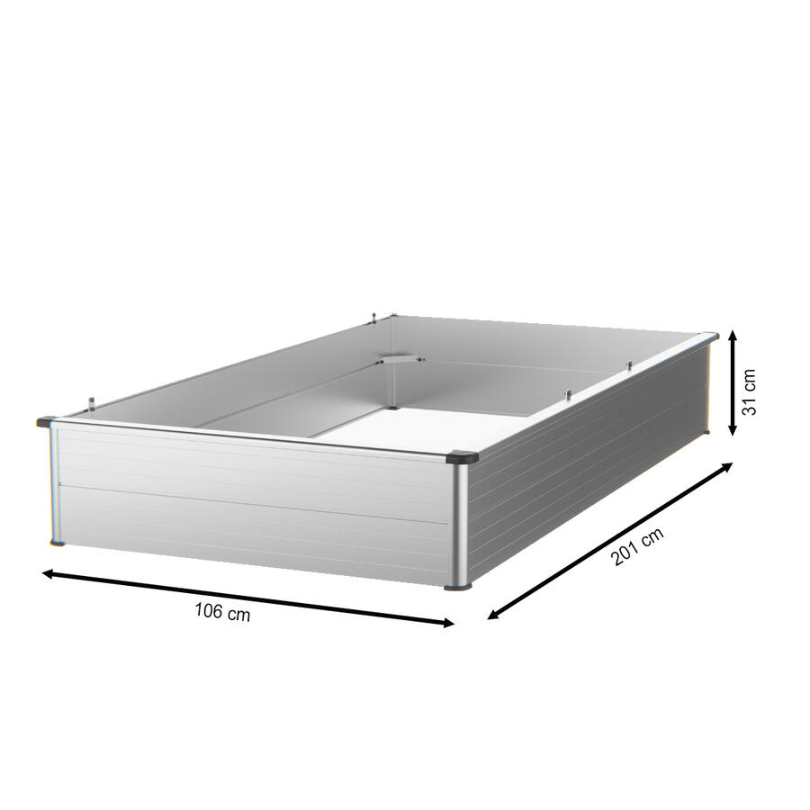 Alu-Unterbeet f�r Pflanzenhaus Modell 2