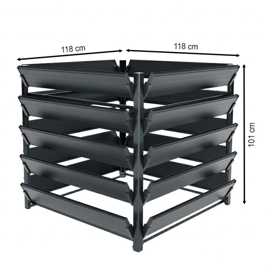 Aluminium-Komposter Robusto 1000 Liter