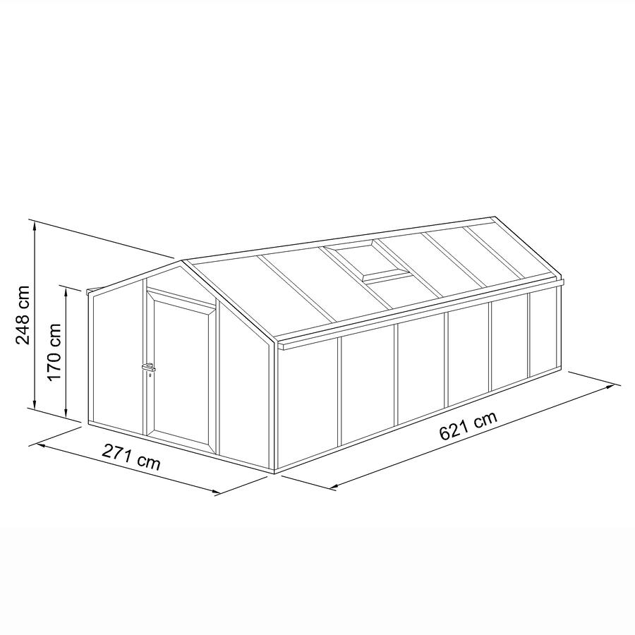 Gewchshaus Typ Plantarium Modell PLAN4  271 x 621 cm