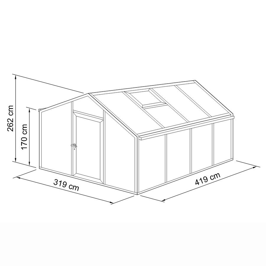 Gewchshaus Typ Plantarium Modell PLAN6  319 x 419 cm