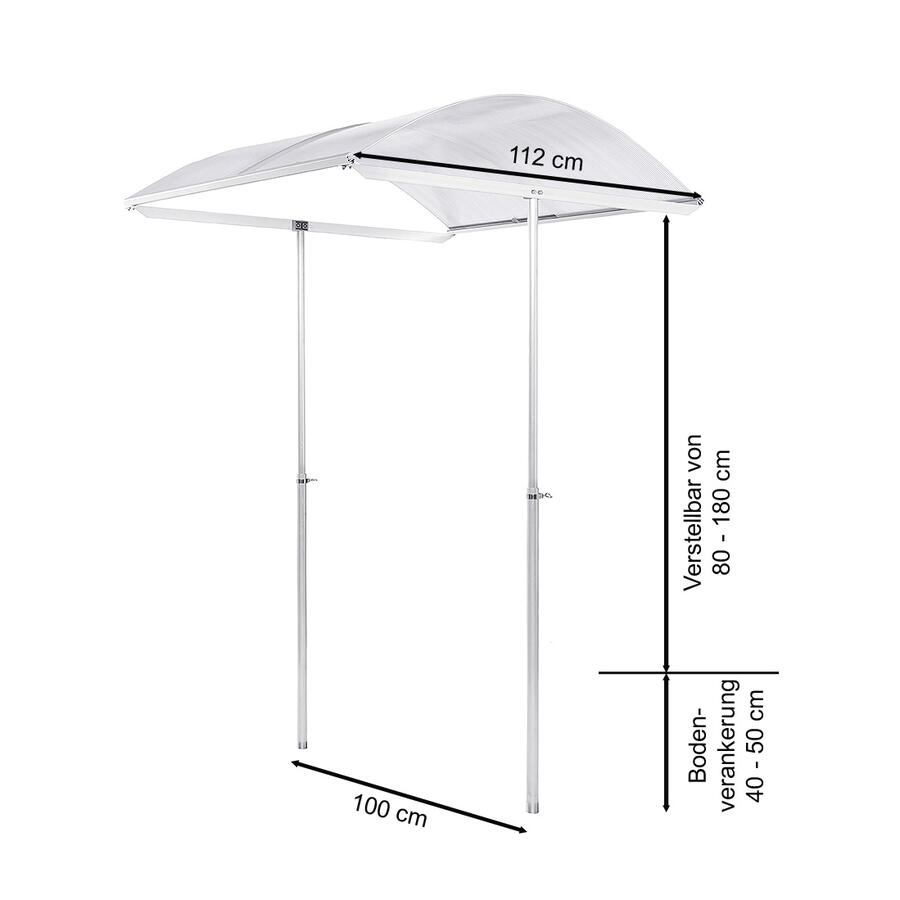 Schutzdach fr Pflanzen Modell 1  Breite 112 cm