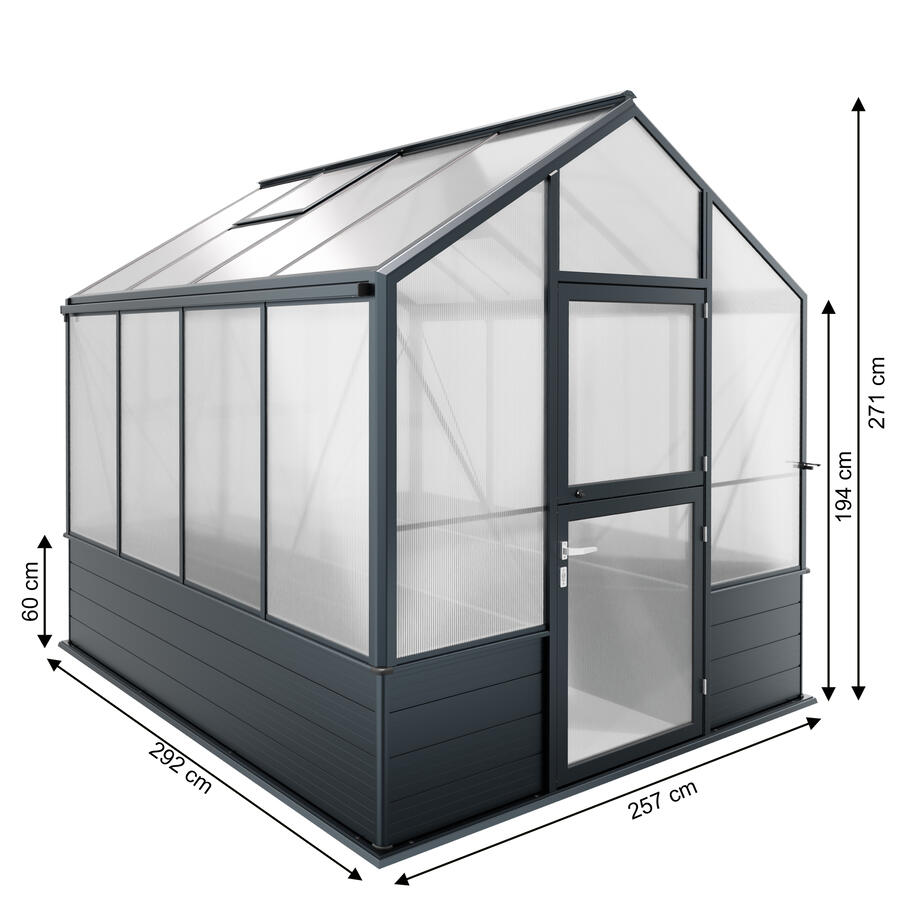 Hochbeet-Gew�chshaus Typ Solanum� Modell COMFORT SOLH64  257 x 292 cm