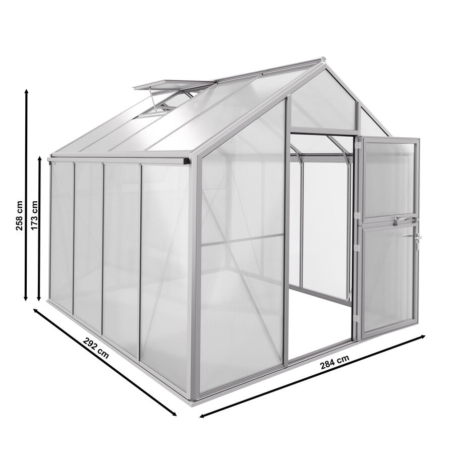 Gewchshaus Typ Solanum Modell Pro SOLL44  285 x 292 cm