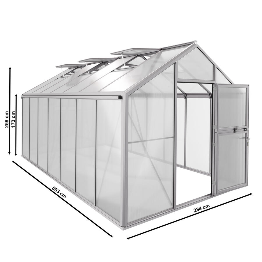 Gewchshaus Typ Solanum Modell Pro SOLL47  285 x 503 cm