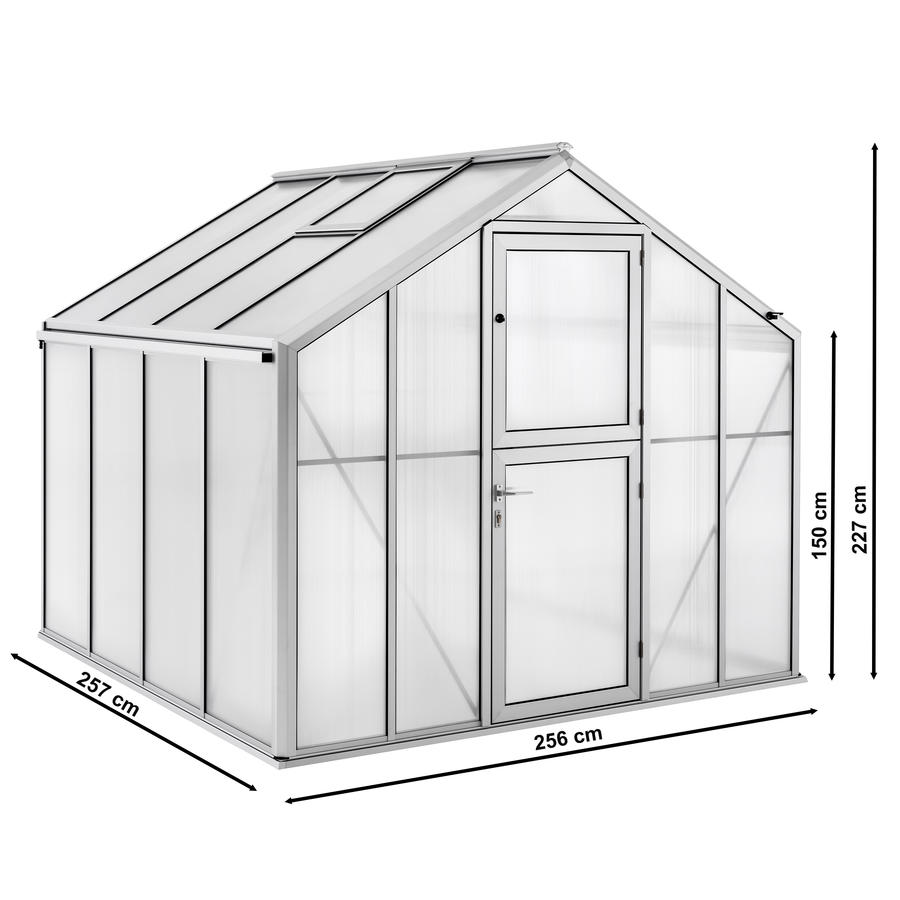 Gewchshaus Typ Solanum Modell Classic SOLM24  256 x 257 cm