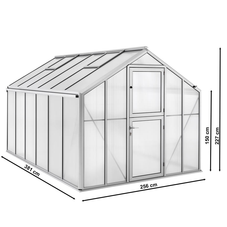 Gewchshaus Typ Solanum Modell Classic SOLM26  256 x 381 cm