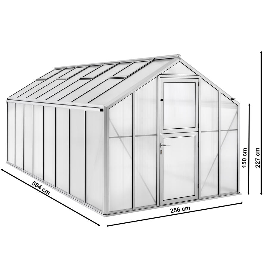 Gewchshaus Typ Solanum Modell SOLM28  256 x 504 cm