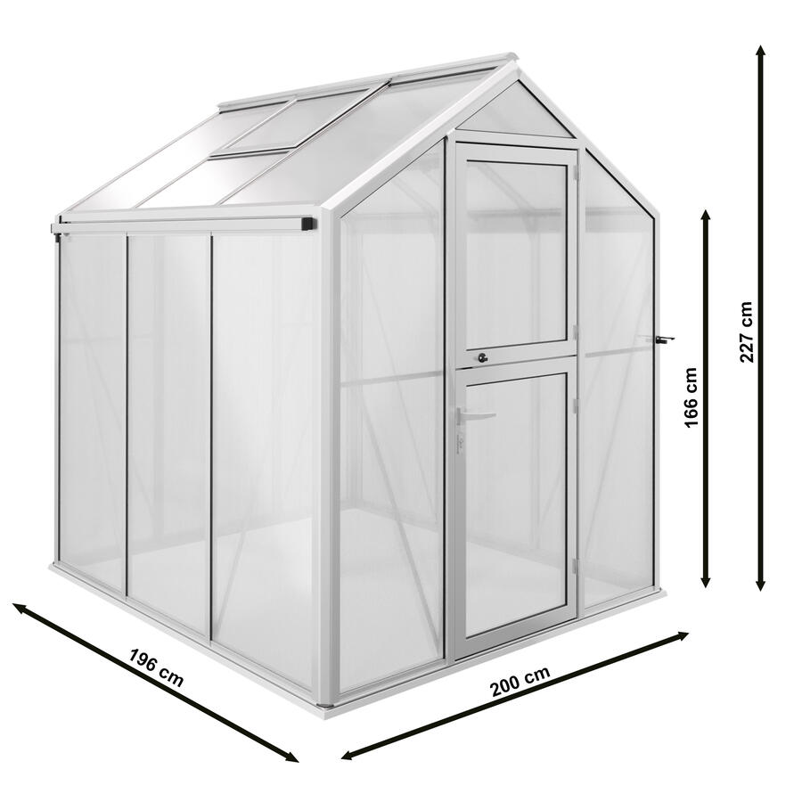 Gewchshaus Typ Solanum Modell Urban SOLS13 200 x 196 cm