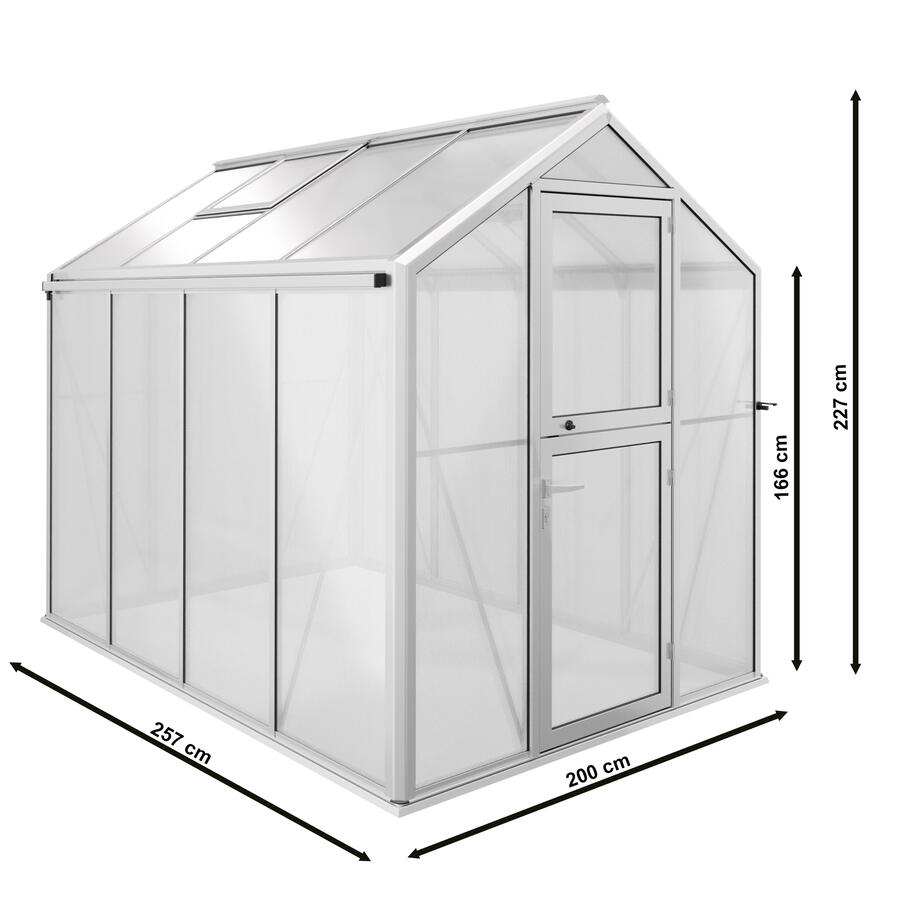 Gewchshaus Typ Solanum Modell Urban SOLS14 200 x 257 cm