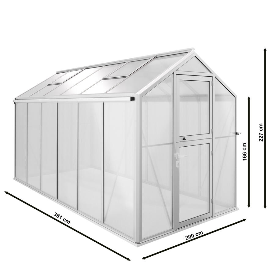 Gewchshaus Typ Solanum Modell Urban SOLS16 200 x 381 cm