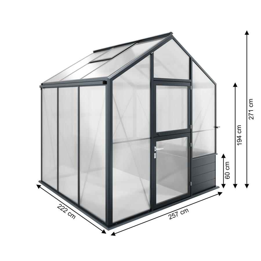 Hochbeet-Gew�chshaus Typ Solanum� Modell VARIUS SOLV53  257 x 222 cm