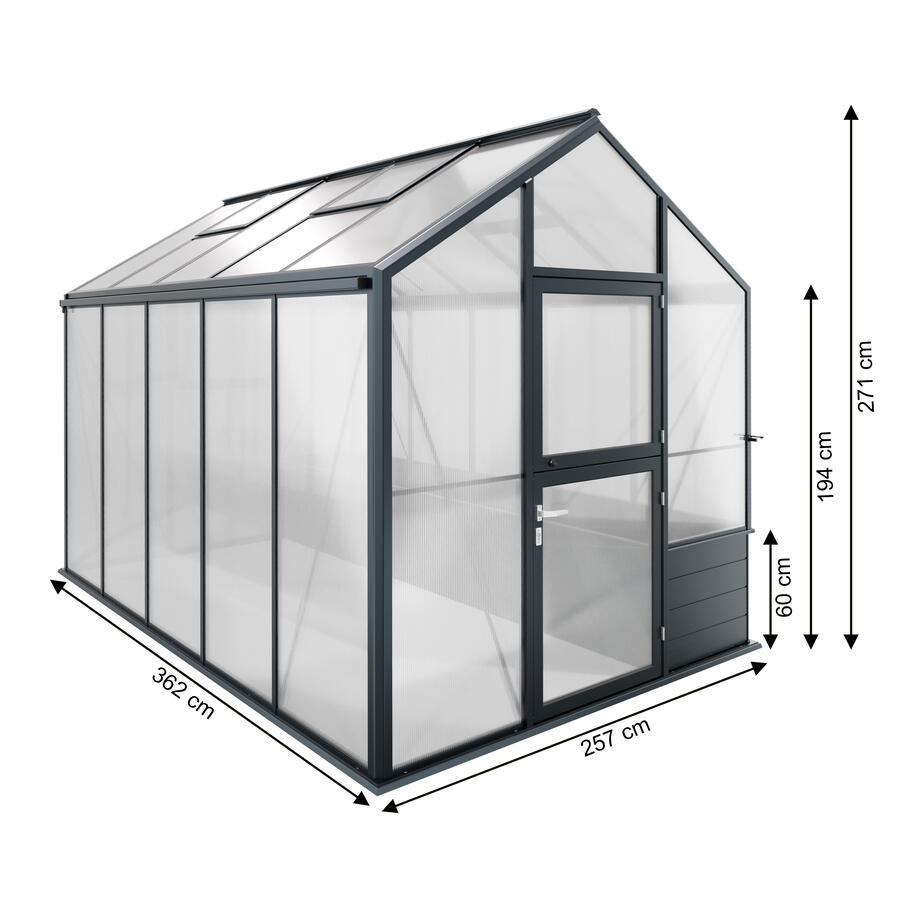 Hochbeet-Gew�chshaus Typ Solanum� Modell VARIUS SOLV55  257 x 362 cm