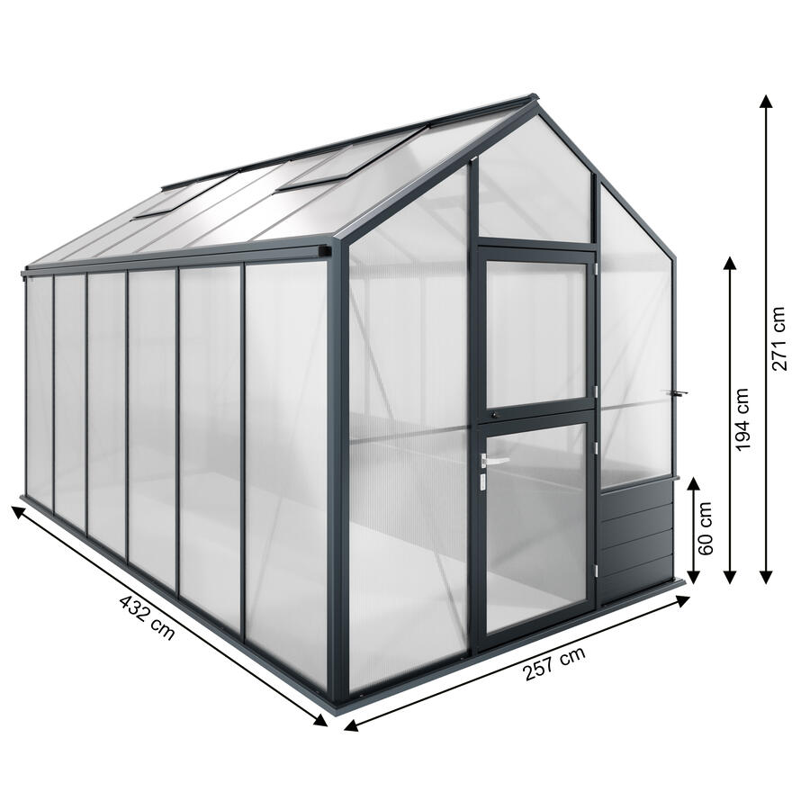 Hochbeet-Gew�chshaus Typ Solanum� Modell VARIUS SOLV56  257 x 432 cm