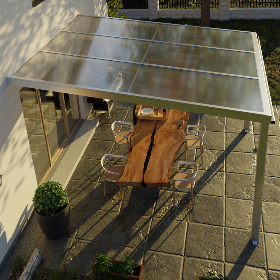 Terrassen-berdachung Exklusiv  Gre 9 Tiefe 371 cm, Lnge 307 cm